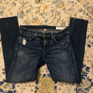 rag & bone Dark Blue Straight Leg Jeans